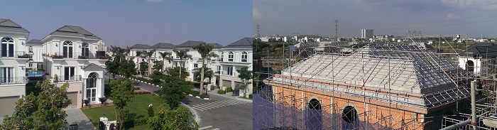 Phú Mỹ An tự hào là nhà cung cấp giàn thép mái và lợp ngói dự án Biệt Thự Quốc Tế Quận 9 - TP HCM